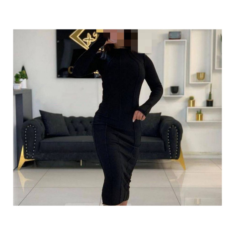 پیراهن آستین بلند رگه دوزی فانریپ کبریتی فری سایز ۳۶ تا ۴۴ در ۵ رنگ