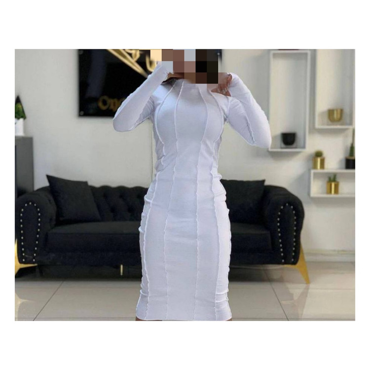 پیراهن آستین بلند رگه دوزی فانریپ کبریتی فری سایز ۳۶ تا ۴۴ در ۵ رنگ