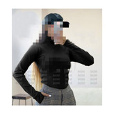 بلوز یقه اسکی آستین بلند فینگری انگشتی فری سایز ۳۸ تا ۴۲ به ۴۴ جذب قد ۵۰ دور سینه ۶۵ الی ۱۱۰