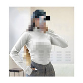 بلوز یقه اسکی آستین بلند فینگری انگشتی فری سایز ۳۸ تا ۴۲ به ۴۴ جذب قد ۵۰ دور سینه ۶۵ الی ۱۱۰