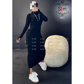 پیراهن تونیک ماکسی بلند یقه اسکی فری سایز 38 تا 42 به 44 جذب قد 127 آستین فینگری جنس فانریپ کبریتی