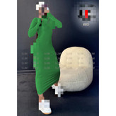 پیراهن تونیک ماکسی بلند یقه اسکی فری سایز 38 تا 42 به 44 جذب قد 127 آستین فینگری جنس فانریپ کبریتی