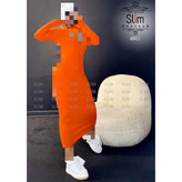 پیراهن تونیک ماکسی بلند یقه اسکی فری سایز 38 تا 42 به 44 جذب قد 127 آستین فینگری جنس فانریپ کبریتی