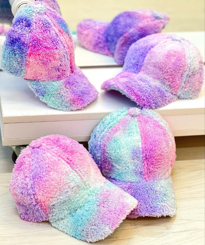 کلاه نقابدار آفتابی تدی رنگین کمونی یونیکورن مناسب ۹ سال به بالا