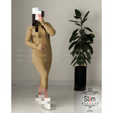 پیراهن تونیک ماکسی بلند یقه اسکی فری سایز 38 تا 42 به 44 جذب قد 127 آستین فینگری جنس فانریپ کبریتی