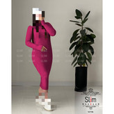 پیراهن تونیک ماکسی بلند یقه اسکی فری سایز 38 تا 42 به 44 جذب قد 127 آستین فینگری جنس فانریپ کبریتی