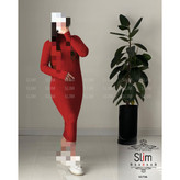 پیراهن تونیک ماکسی بلند یقه اسکی فری سایز 38 تا 42 به 44 جذب قد 127 آستین فینگری جنس فانریپ کبریتی