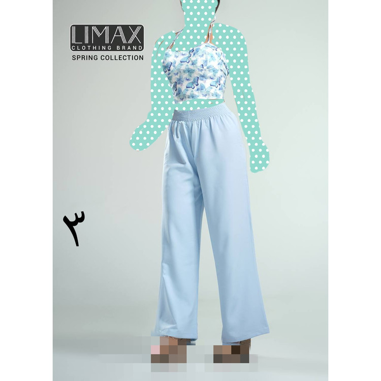 ست کراپ نیمتنه تاپ پروانه ای و شلوار مازراتی فری سایز ۳۶ تا ۴۲