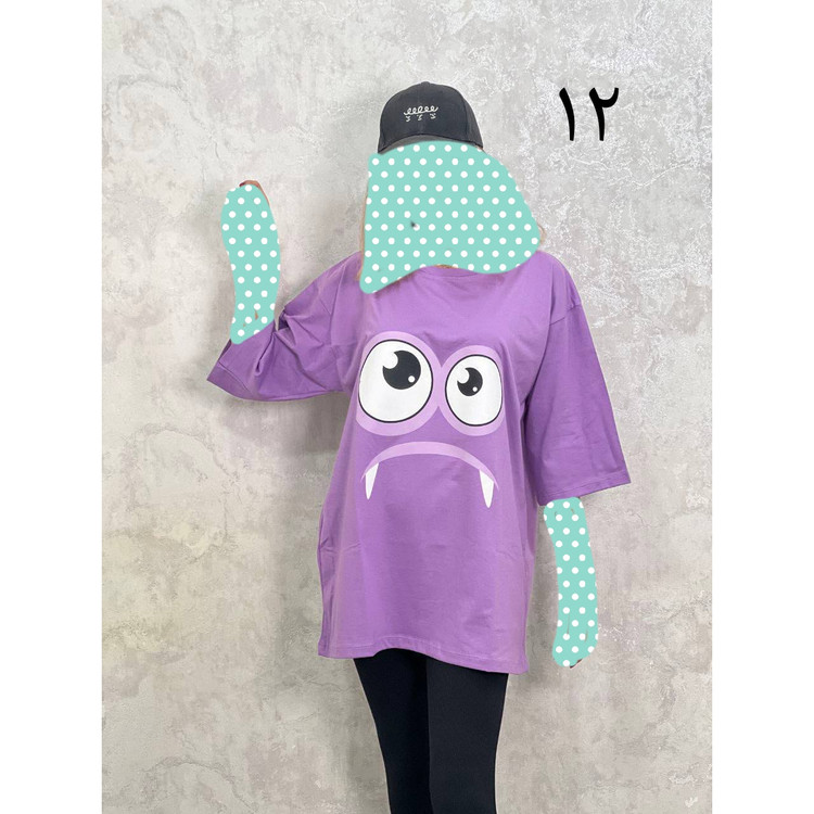 تیشرت بلوز تک لانگ کارتونی انیمیشنی پنبه سوپر فری سایز ۳۶ تا ۴۶ قد ۸۰ عرض ۶۰