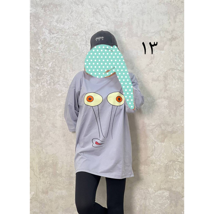 تیشرت بلوز تک لانگ کارتونی انیمیشنی پنبه سوپر فری سایز ۳۶ تا ۴۶ قد ۸۰ عرض ۶۰