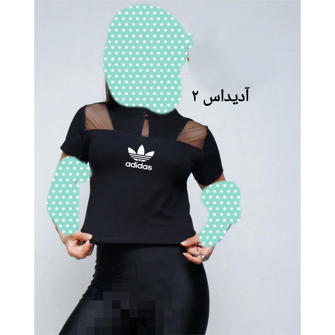 کراپ نیمتنه تیشرت آستین کوتاه فری سایز ۳۸ تا ۴۲ جنس پنبه تیپ لاکرا