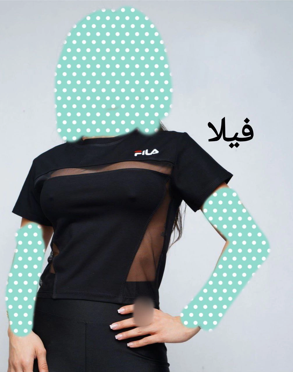 کراپ نیمتنه تیشرت آستین کوتاه فری سایز ۳۸ تا ۴۲ جنس پنبه تیپ لاکرا