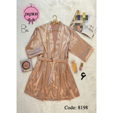 روبدوشابر لباس راحتی لباس خواب ساتن طرح دار فری در دو سایز