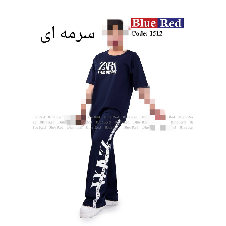 ست تیشرت بلوز شلوار دمپا سوپر پنبه لاکرا فری در دو سایز