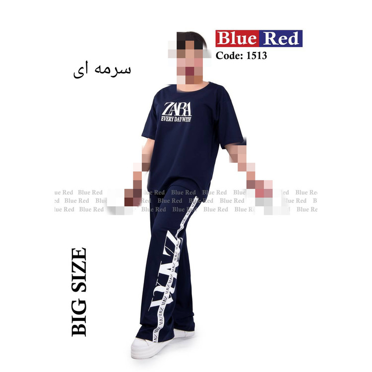 ست تیشرت بلوز شلوار دمپا سوپر پنبه لاکرا فری در دو سایز