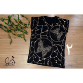 تاپ نگین کاری ویسکوز نگین کاری فری سایز ۴۰ تا ۵۲ قد حدود ۶۷