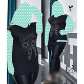 تاپ نگین کاری ویسکوز نگین کاری فری سایز ۴۰ تا ۵۲ قد حدود ۶۷