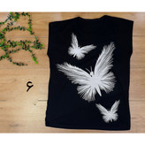 تاپ نگین کاری ویسکوز نگین کاری فری سایز ۴۰ تا ۵۲ قد حدود ۶۷