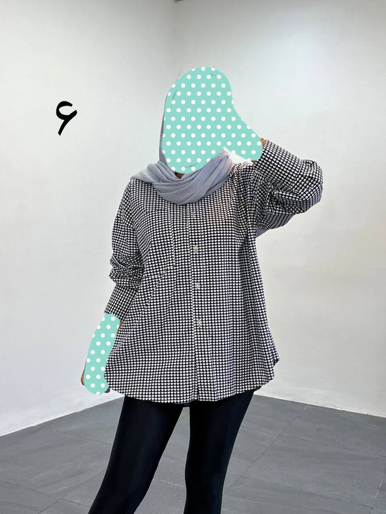 شومیز مانتو شومیز مانتویی عروسکی جنس نخی فری سایز ۳۸ تا ۴۴