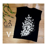 تاپ نگین کاری ویسکوز نگین کاری فری سایز ۴۰ تا ۵۲ قد حدود ۶۷