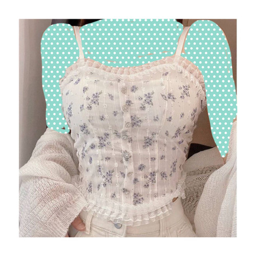 کراپ تاپ نیمتنه آستردار کاپدار و قابل تنظیم بند سوتینی فری سایز ۳۶ تا ۴۲