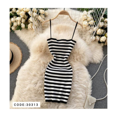 تونیک پیراهن شومیز بلوز بندی کبریتی راه راه فری سایز ۳۶ تا ۴۲