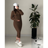 پیراهن تونیک ماکسی بلند یقه اسکی فری سایز 38 تا 42 به 44 جذب قد 127 آستین فینگری جنس فانریپ کبریتی