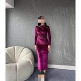 ماکسی تونیک پیراهن بلند مخمل کره ای فری سایز ۳۶ تا ۴۶ قد ۱۳۵