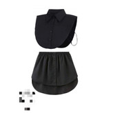 کد 60902 ست یقه و دامنک استایل فیک تترون فری سایز ۳۶ تا ۴۸ ایزی شاپ آنلاین