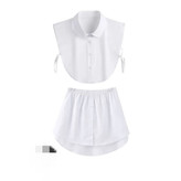 کد 60902 ست یقه و دامنک استایل فیک تترون فری سایز ۳۶ تا ۴۸ ایزی شاپ آنلاین