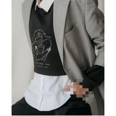 کد 60902 ست یقه و دامنک استایل فیک تترون فری سایز ۳۶ تا ۴۸ ایزی شاپ آنلاین