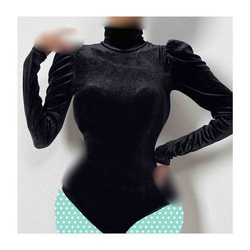 کد 461 بادی مخمل کره ای آستین چیم دار بلند فری سایز ۳۶ تا ۴۴ ایزی شاپ آنلاین