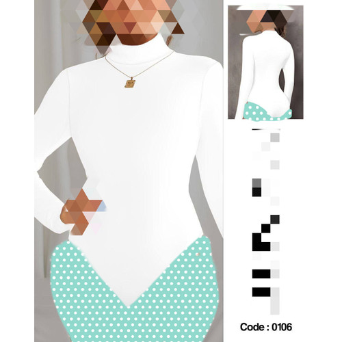 کد 0106 بادی یقه ۴ سانت آستین بلند تیپ لاکرا فری سایز ۳۸ تا ۴۲ ایزی شاپ آنلاین