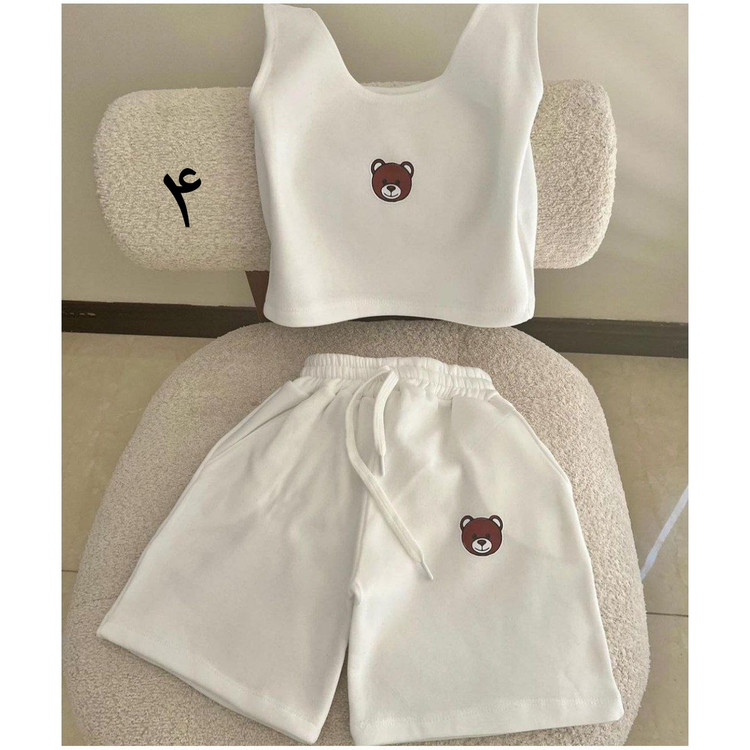 ست دو تیکه کراپ تاپ نیمتنه و شورتک پنبه تو کرکی فری سایز ۳۶ تا ۴۲ ایزی شاپ آنلاین