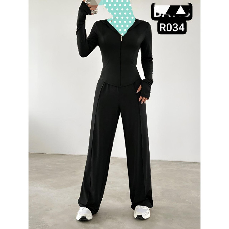 کد R034 ست سویشرت و شلوار کلاه دار غواصی فری سایز ۳۸ تا ۴۴ ایزی شاپ آنلاین