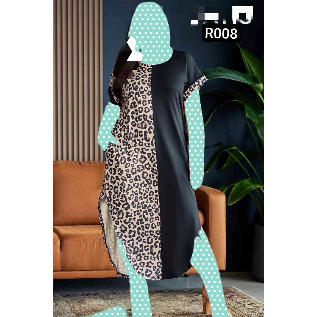 کد R008 پیراهن ماکسی عبایی فری سایز ۳۸ تا ۴۸ کرپ باربیا ایزی شاپ آنلاین