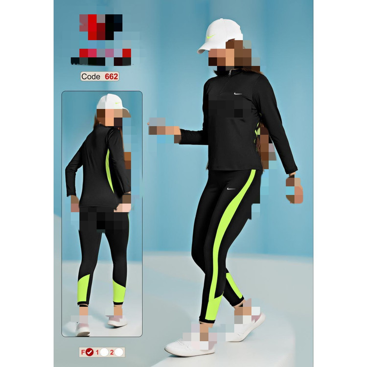 کد 662 ست بلوز سویشرت نیم زیپ و شلوار لگ کمرگنی ده سانتی فلامنت فول لاکرا فری سایز ۳۸ تا ۴۴