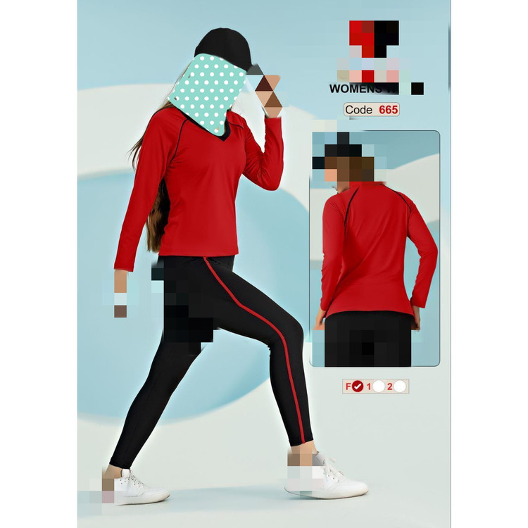 کد 665 ست بلوز تیشرت و شلوار لگ ورزشی کمر ۴ سانتی فلامنت فول لاکرا فری سایز ۳۸ تا ۴۴