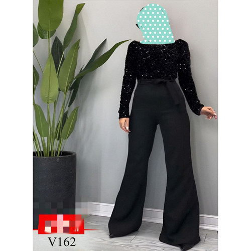 کد V162 اورال سرهمی یکسره شلواری کرپ پولکی فری سایز ۳۸ تا ۴۲ ایزی شاپ آنلاین