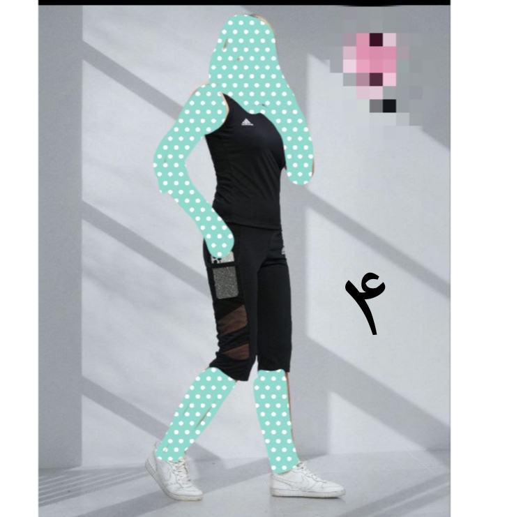 ست تاپ نیمتنه و شلوارک شورتک ورزشی فلامنت فری سایز ۳۶ تا ۴۲