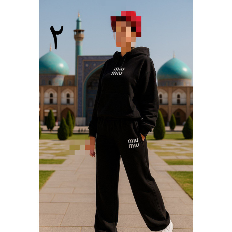 B&T ست هودی و شلوار miumiu دورس تو کرکی فری سایز 36 تا 44 ایزی شاپ آنلاین