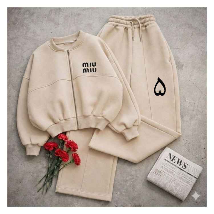 ست سویشرت کراپ و شلوار بگ میومیو miu miu تو کرکی فری سایز 36 تا 44 ایزی شاپ آنلاین