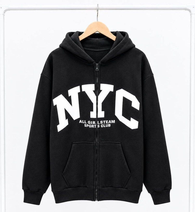 BT سویشرت جلو زیپ نیویورک new york و NYC تو کرکی فری سایز ۳۶ تا ۴۴ قد حدودا ۷۰ عرض حدودا ۵۰ ایزی شاپ آنلاین