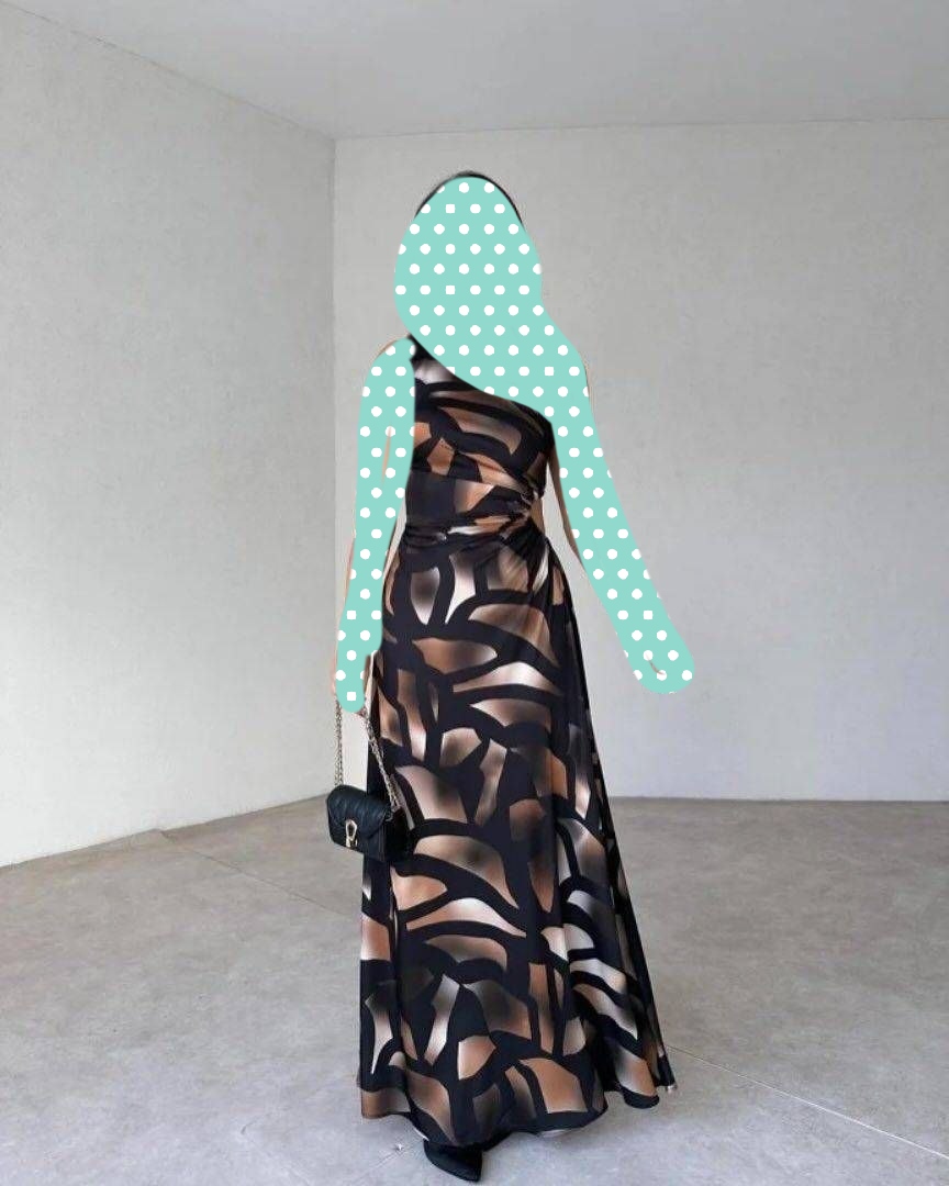 کد V266 پیراهن ماکسی سارافون بلند فلامنت نرم و لطیف فری سایز 38 تا 44 ایزی شاپ آنلاین