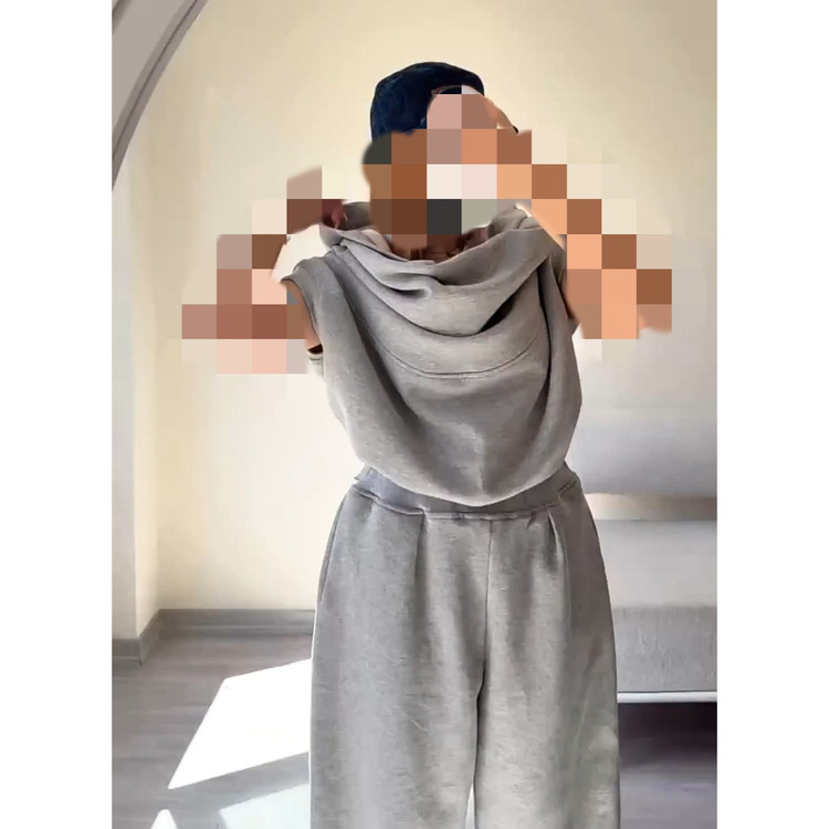 کد 80781 ست وست و شلوار کلاه دار مدل کومو تو کرکی فری سایز ۳۶ تا ۴۴ ایزی شاپ آنلاین