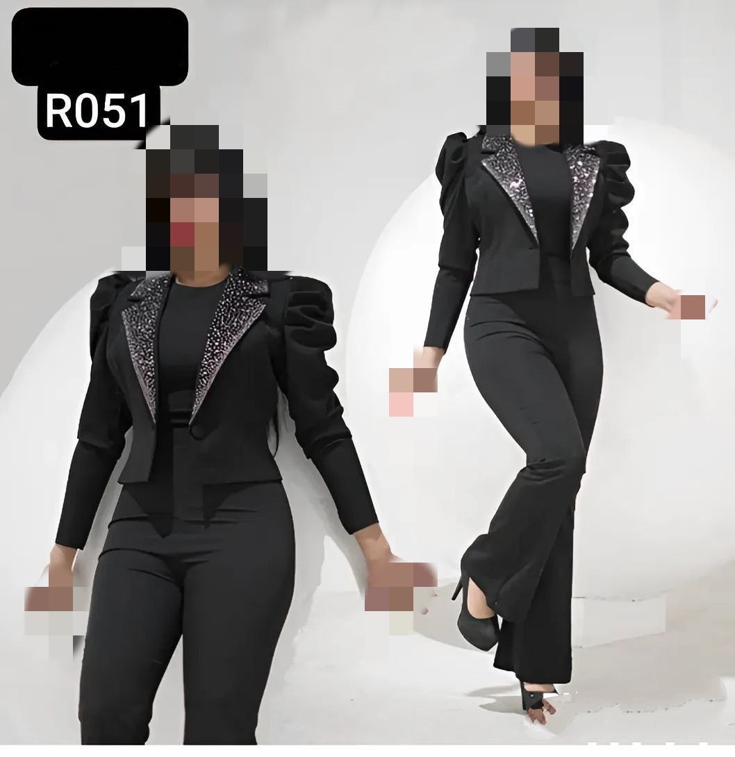 کد R051 ست دو تیکه کت و اورال کرپ داغلیچ فری سایز ۳۸ تا ۴۴ ایزی شاپ آنلاین